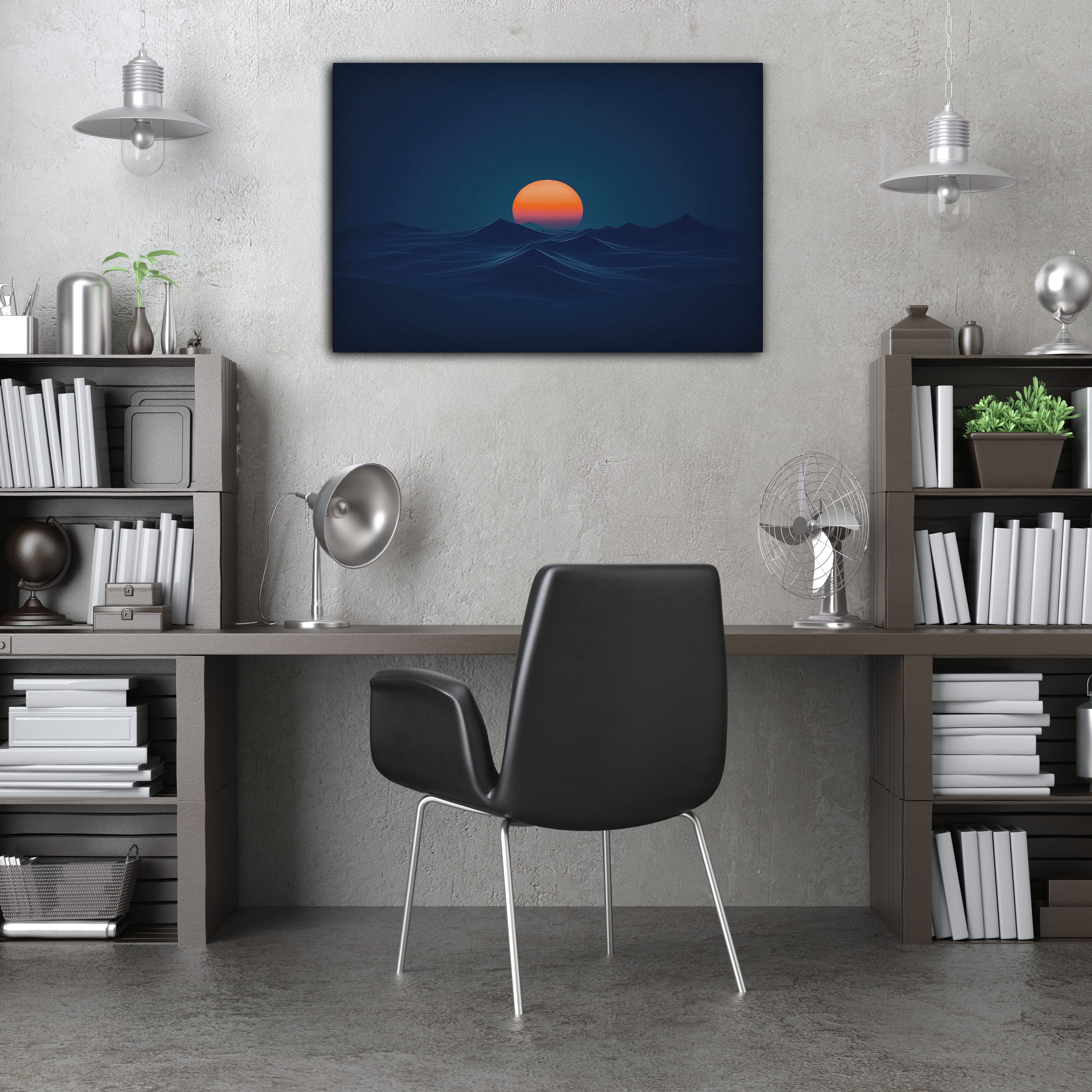 Gün Batımı Minimalist Kanvas Tablo